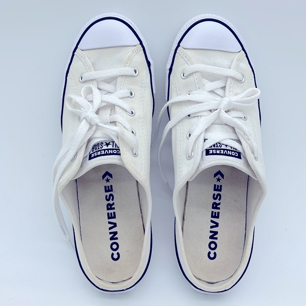Converse White Canvas Sneakers - Picture 7 of 9